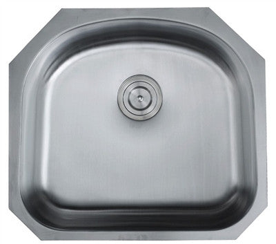 KRAUS KBU10 23 inch Undermount Single Bowl 16 gauge Stainless Steel Kitchen Sink