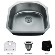 KRAUS KBU10 23 inch Undermount Single Bowl 16 gauge Stainless Steel Kitchen Sink